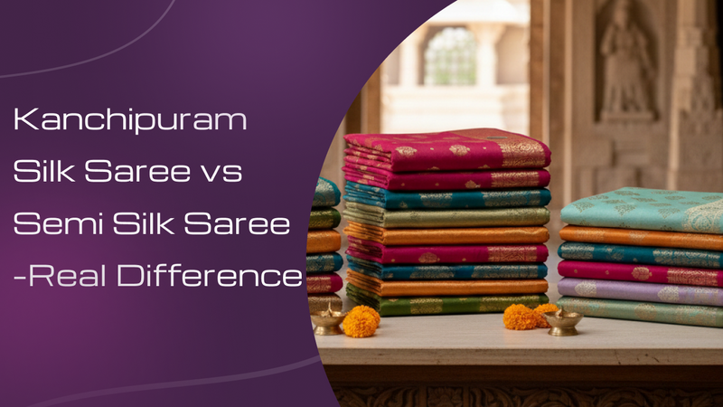 Kanchipuram Silk Saree vs Semi Silk Saree