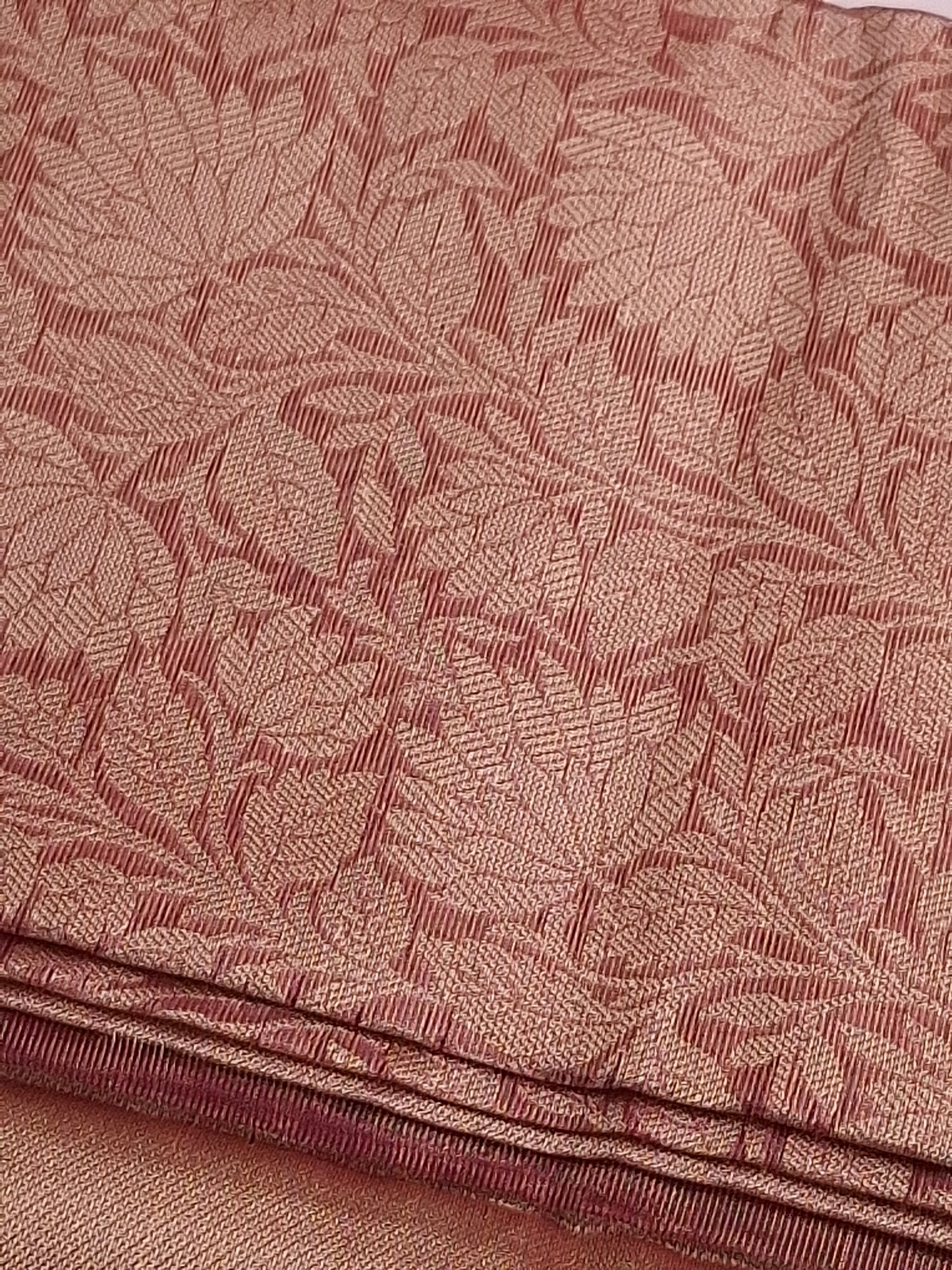 Red Tissue Saree with Elegant Zari Weaving Designs