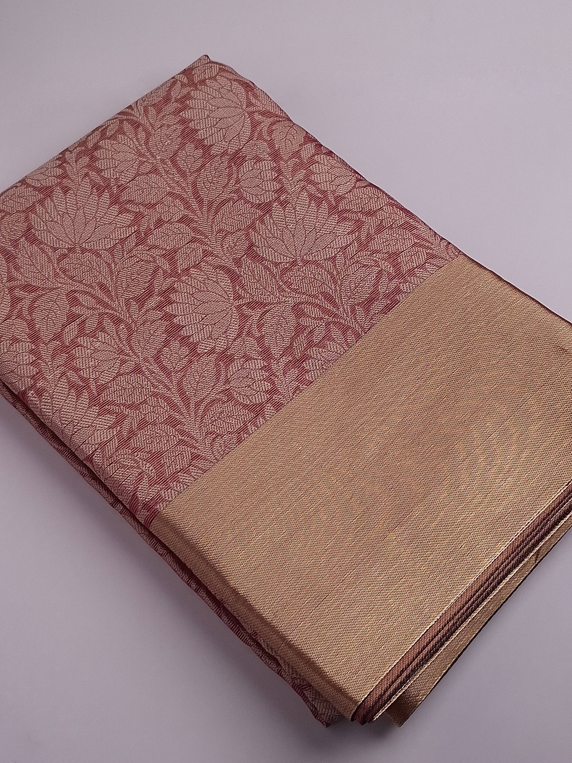 Red Tissue Saree with Elegant Zari Weaving Saree